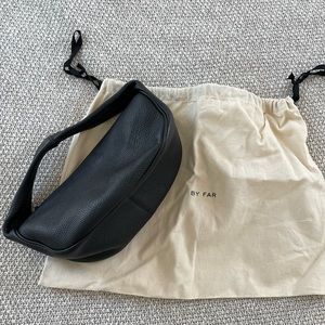 BY FAR - Cush Black Flat Grain Leather Bag